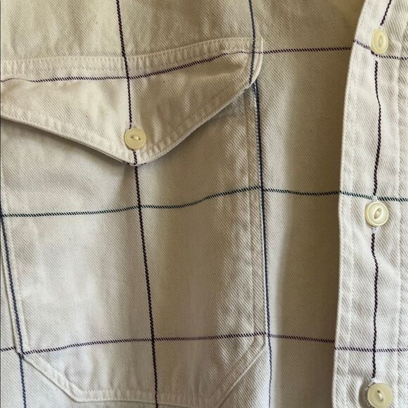 VINTAGE Ralph Lauren Blue Label White Plaid Men's Shirt - Picture 5 of 5